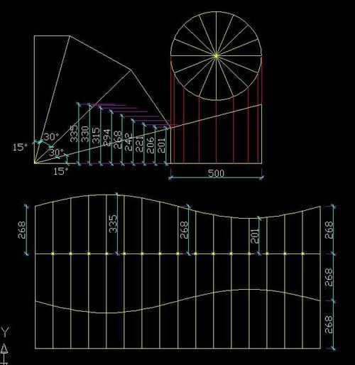850弯头直径90度弯头2节放样图?