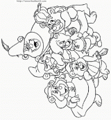 妙妙熊(gummi bears)填色图[16p]_卡通动漫简笔画()