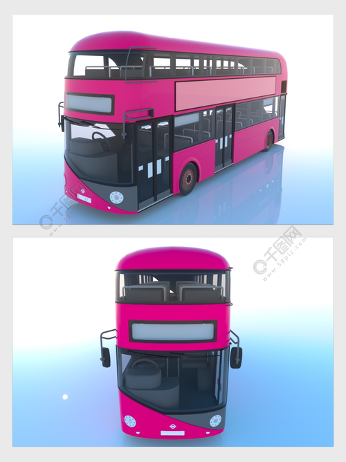 现代公交车写实模型模板免费下载_c4d格式_960像素