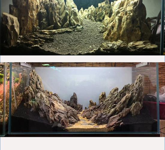 水草造景青龙石木纹石松皮石假山石草缸造景石鱼缸造景石小假山石