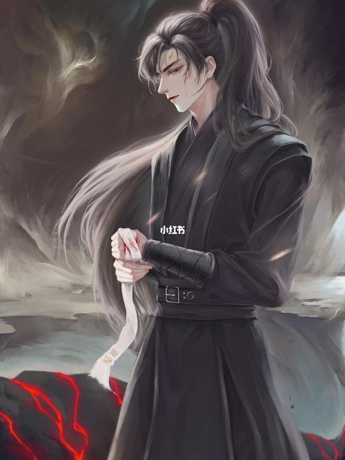 墨燃晚宁_二哈和他的白猫师尊_人文_绘画