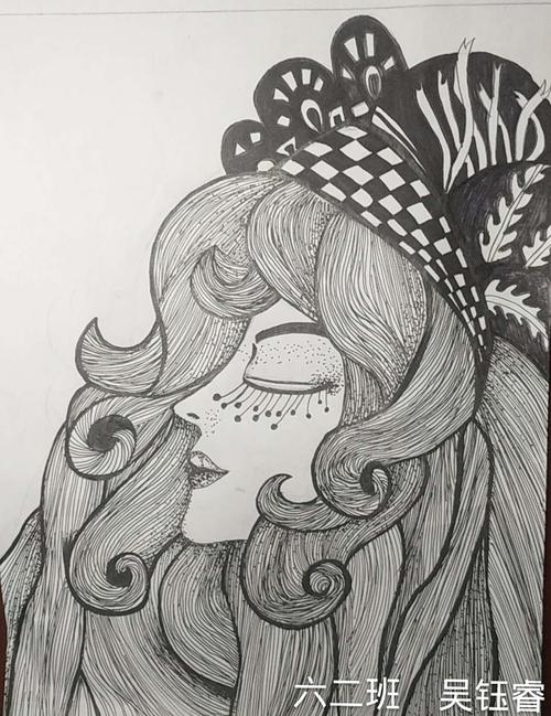 "艺"上"云"端,社团活动不一般――巩义市第二小学美术社团线描画作品