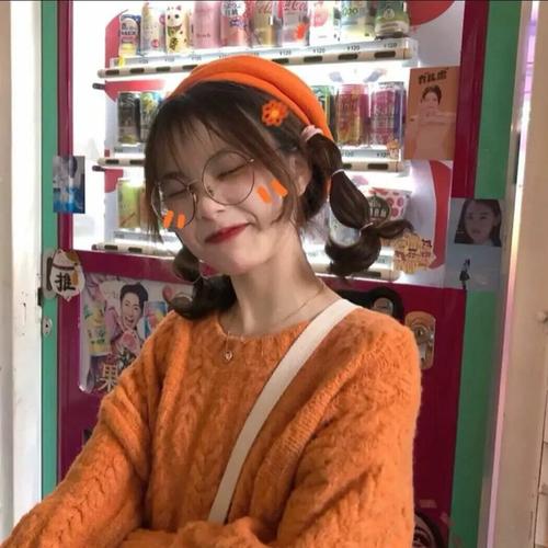 第482期|女生头像:1119橙色系阳光女孩女生头像