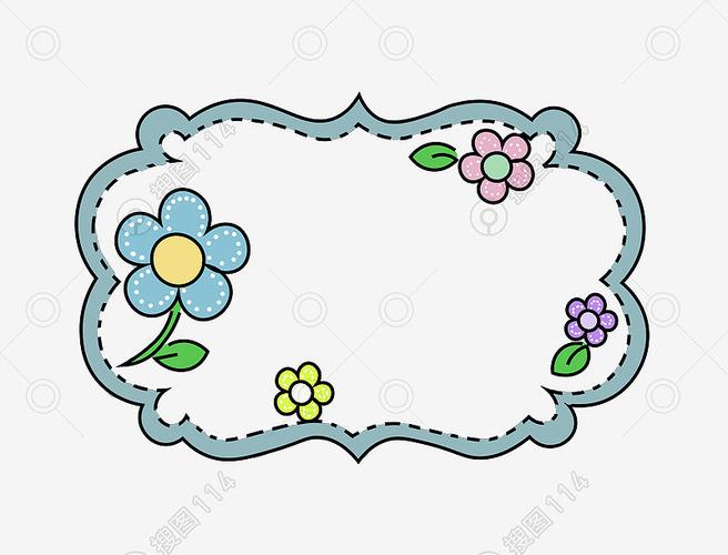 标签:简约绿叶花朵装饰卡通花朵美丽花纹花蕊花蕾边框小清新卡通开放