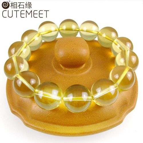 相石缘亮透天然黄水晶手链男手串16mm原矿无加色男士款 - 相石缘珠宝