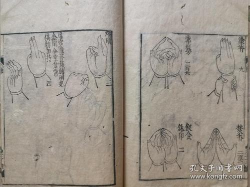 1679年原版真言宗修法手印图 含十八道念诵私记 金胎两部 原版的就是