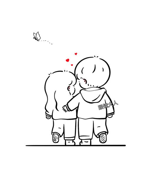 情侣简笔画～背影_简笔画_手帐_手绘_简笔画教程_文化