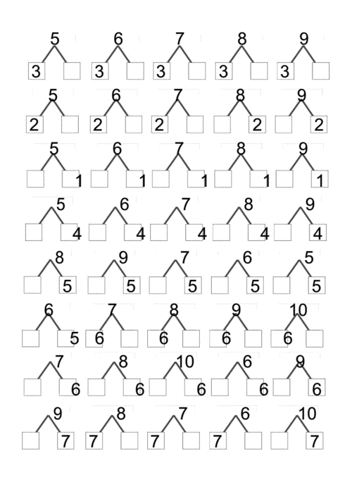 幼小衔接数学10以内的数字数分解学习练习docx6页