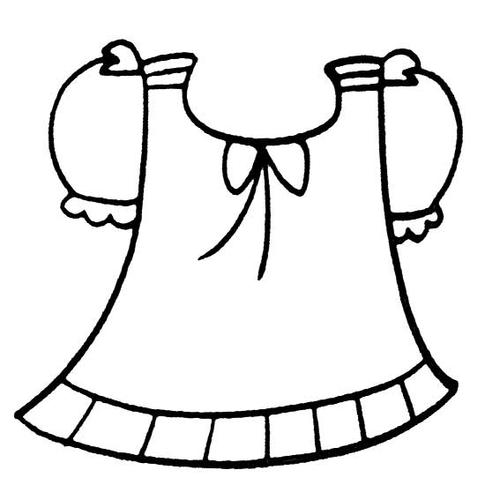 女孩短袖上衣简笔画