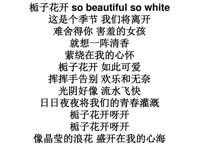 栀子花开歌词ppt