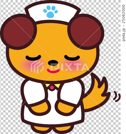 插图素材: 动物护士可爱的动物护士问候inu的脚步谢谢 查看全部