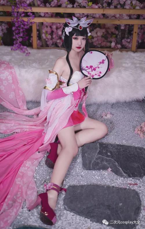 王者荣耀游园惊梦甄姬cos花与人相互映衬清丽可人