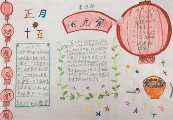 2020元宵节手抄报图片,正月十五闹元宵 农历节日手抄报