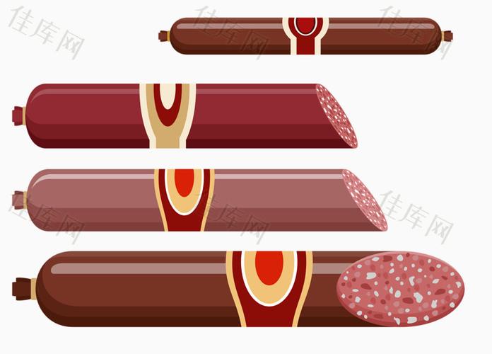 手绘火腿肠_卡通手绘_800*575px_编号9621886_png格式