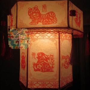 【宫灯】传统十二生肖大红剪纸花灯 diy纯手工 春节元宵中秋灯笼