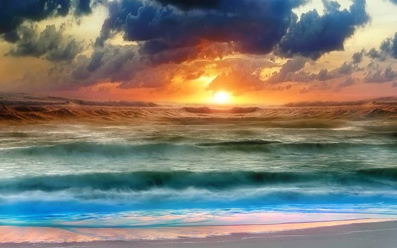 用水粉画夕阳 用水粉画夕阳教程 - 水彩迷