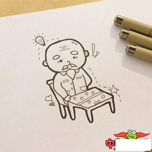 画简笔画图片,爷爷简笔画图片大全集怎么画简笔画教程_绘画吧-画画