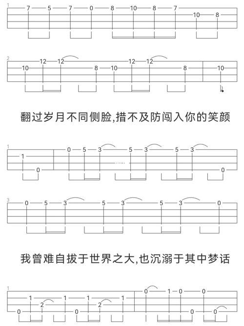 《起风了》尤克里里指弹谱_尤克里里_演奏_尤克里里指弹谱_娱乐_音乐