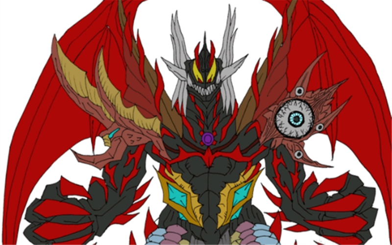 奥特曼:自制版机甲五帝王,眼q成装甲盾牌,8翼翅膀诠释