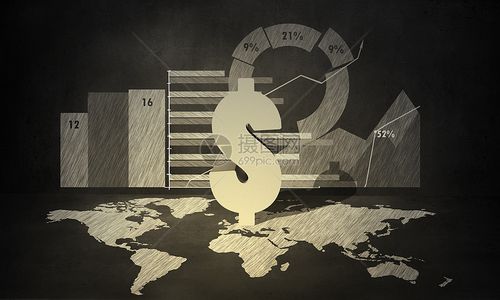 世界经济带图美元符号的金融背景图像