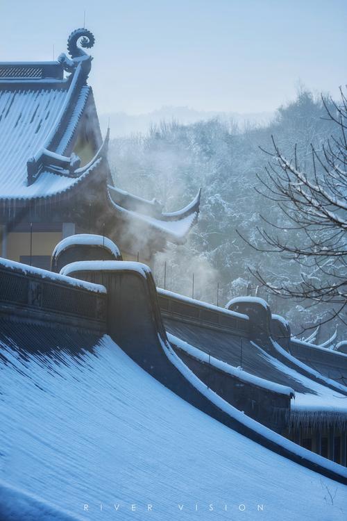 灵隐寺雪晨禅烟