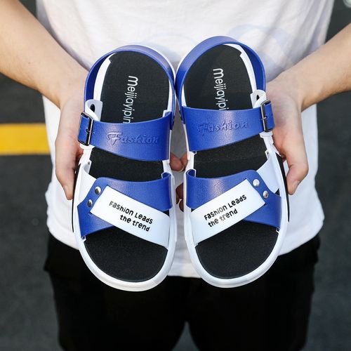 男士凉鞋2021新款夏季外穿透气防汗防滑青少年开车拖鞋两用沙滩鞋