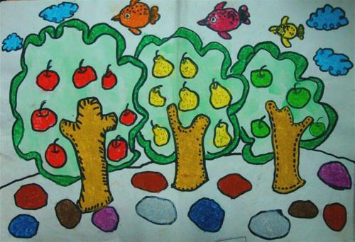 夏日果园绘画手抄报 手抄报简单又漂亮