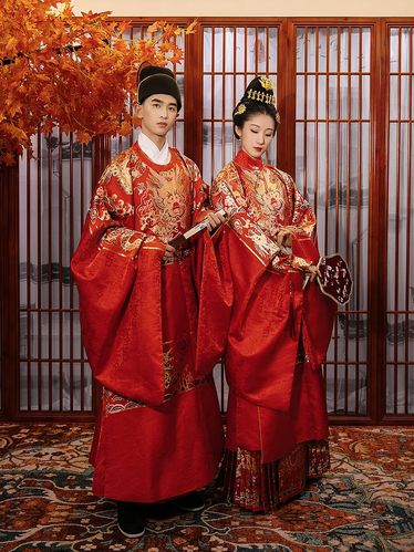 妆花蟒袍汉服八蟒袍织金明制长女款婚服新娘汉服