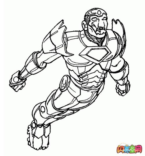 动漫人物简笔画 - 钢铁侠