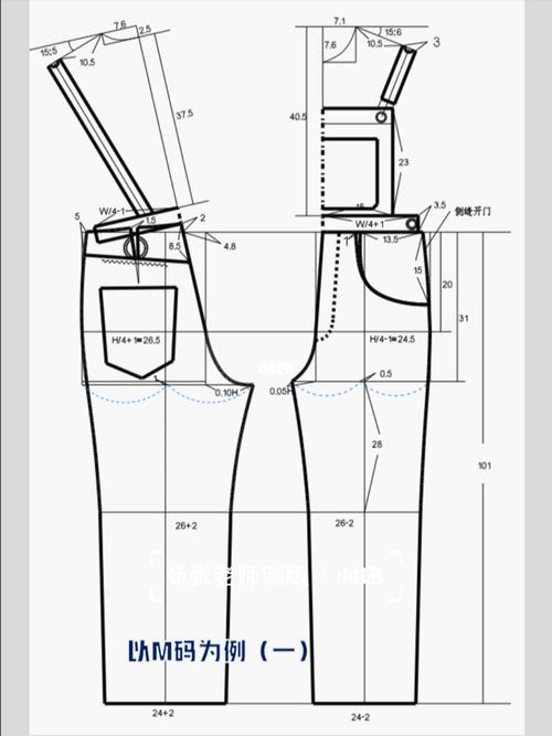 女士背带裤_背带裤_裁剪图_兴趣爱好_手工
