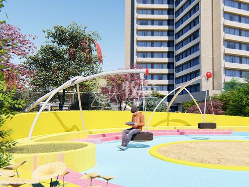 供应商业广场儿童休闲秋千 小区儿童乐园户外秋千游乐设备定制