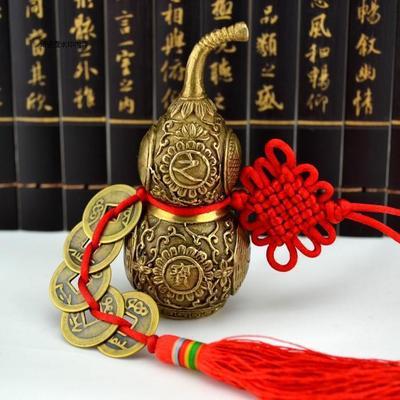 包邮开光纯铜五帝钱葫芦镇宅之宝铜葫芦铜钱招财纳福化煞家居风水