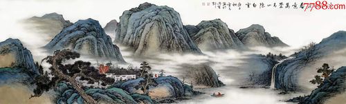 收藏级山水画精品霖青老师《一溪江水随春意》