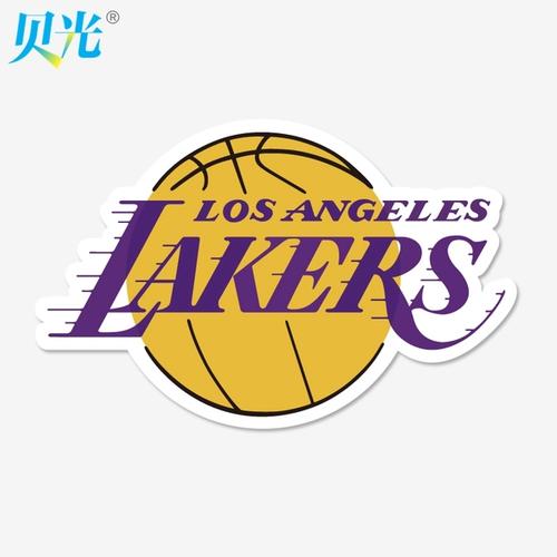 湖人队标旅行李箱贴笔记本电脑贴画潮牌复古个姓贴纸