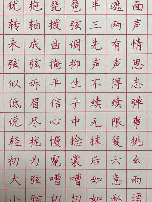 教师作品:《琵琶行》_琵琶_硬笔书法_退休_少儿硬笔书法_兴趣爱好