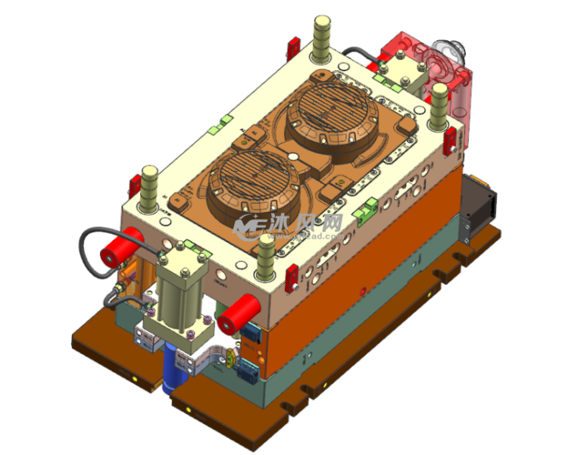 加湿器底盖倒装注塑模具