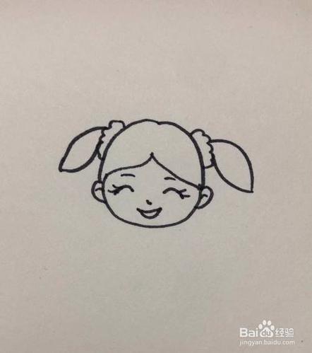 怎么画女孩简笔画;怎么画姐姐或妹妹简单又好看