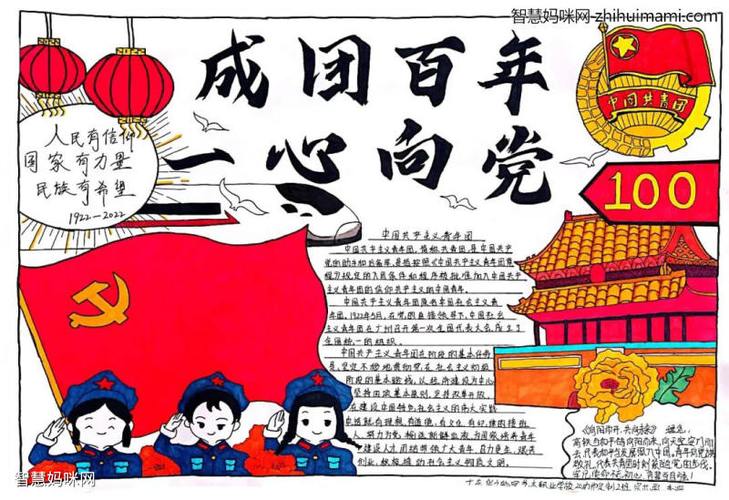 建团百年强国有我手抄报一等奖9张
