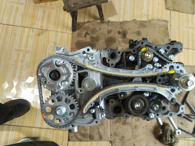 丰田2700发动机正时链条平衡轴怎么对