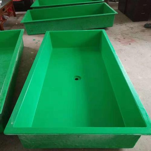 潍坊启航 长方形长6米*宽2米*高1米玻璃钢养殖槽 玻璃钢养鱼池 鱼苗