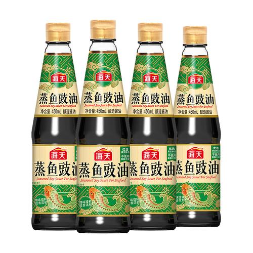 海天蒸鱼酱油豉油450ml酿造清蒸海鲜炒饭剁椒酱油