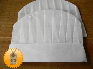 加厚餐厅纸帽 中帽无纺布食堂船帽20/包厨房帽一次性厨师帽大小号