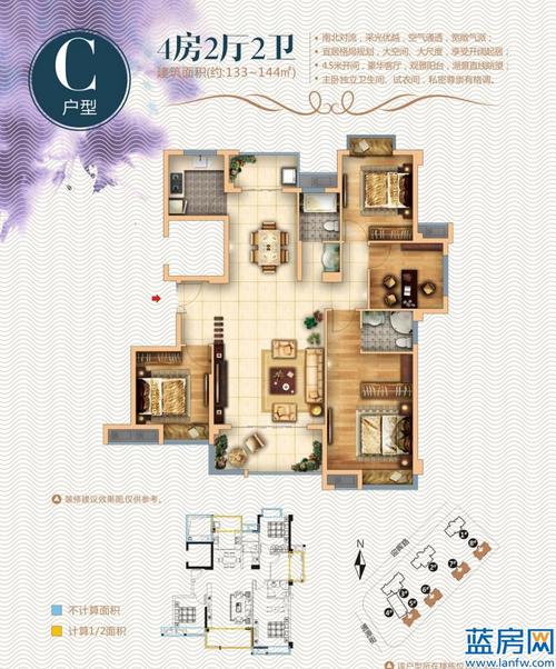 最新城建水墨兰庭户型图(图)-泉州蓝房网