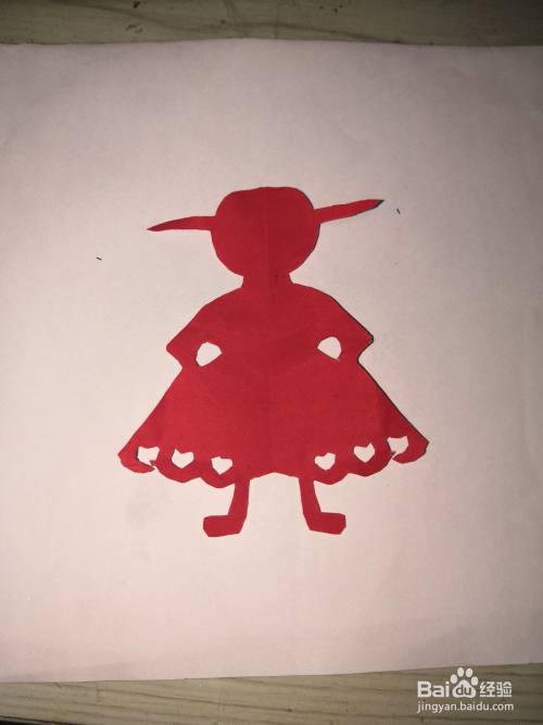 幼儿手工剪纸可爱的小女孩