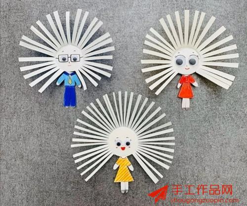 一次性纸杯创意手工娃娃 - 废物利用 - 手工作品网