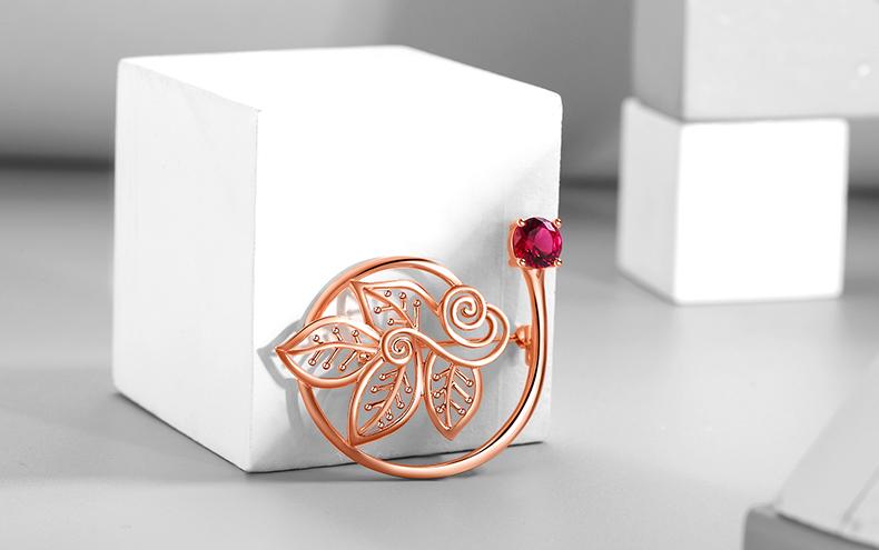 日韩胸针女胸花姬金鱼草别针男女款漂洋过海来看你同款玫瑰金饰品_7折