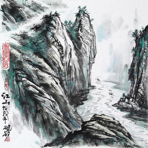 画家张砚钧水墨山水精品