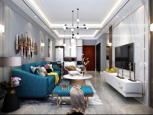 中车国际107㎡轻奢风效果图