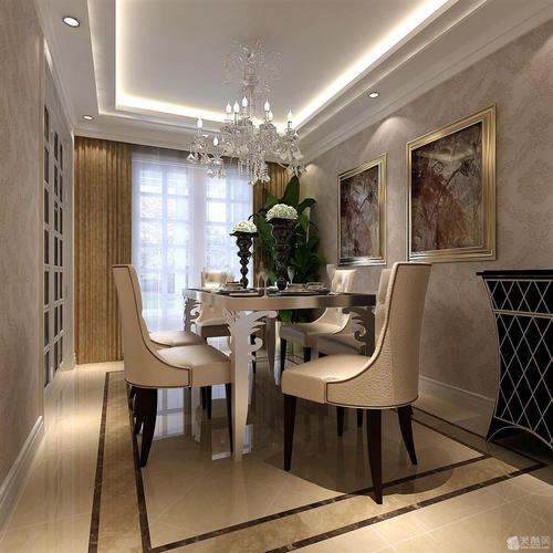 餐厅 顶棚的造型呼应餐桌,营造出不一样的气氛 【合众联行】福熙大道