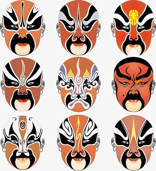 搜图中国提供优质高清原创设计素材免费下载,矢量京剧脸谱素材红脸